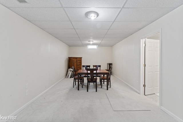 1273 Crystal Pointe Cir, Fenton, MI 48430 - dining space featuring light carpet and a paneled ceiling