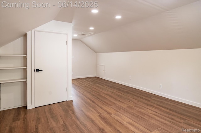 17330 Five Points St E, Dearborn, MI 48240 - additional living space with vaulted ceiling, wood finished floors, and recessed lighting