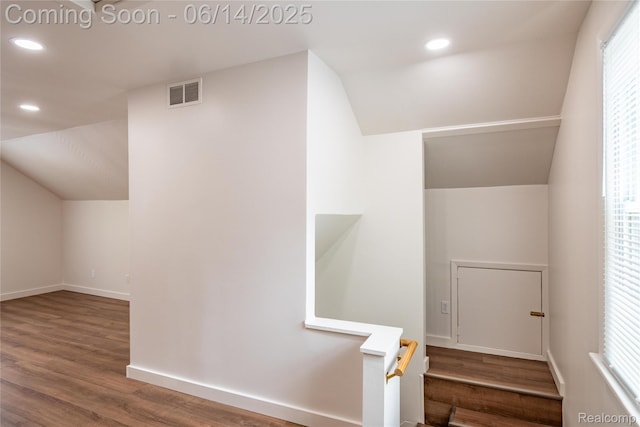 17330 Five Points St E, Dearborn, MI 48240 - bonus room featuring wood finished floors, lofted ceiling, recessed lighting, and stairs