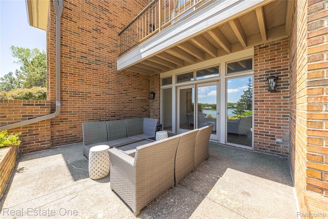 3856 Pine Lake Knoll Dr, West Bloomfield, MI 48324 - view of patio featuring an outdoor hangout area and a water view