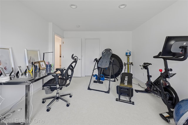 3856 Pine Lake Knoll Dr, West Bloomfield, MI 48324 - exercise room with carpet floors and recessed lighting
