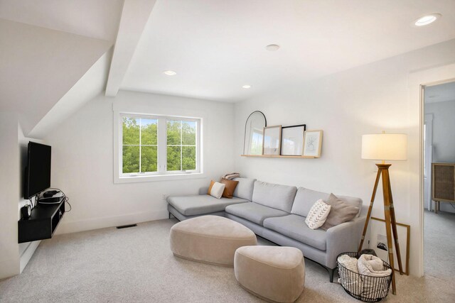 2958 S Edgar Rd, Mason, MI 48854 - carpeted living area with baseboards and recessed lighting