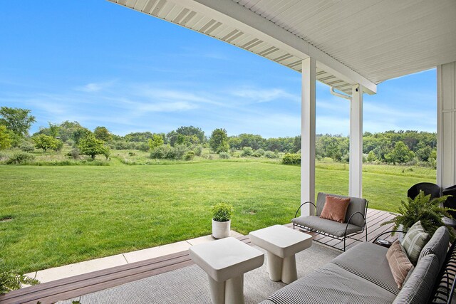 2958 S Edgar Rd, Mason, MI 48854 - view of patio / terrace featuring view of scattered trees