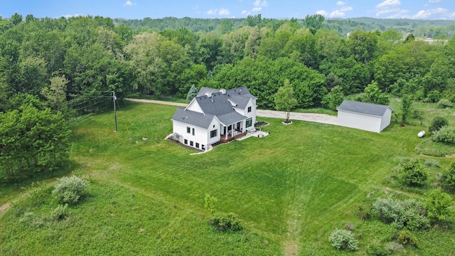 2958 S Edgar Rd, Mason, MI 48854 - aerial view of property and surrounding area with a forest