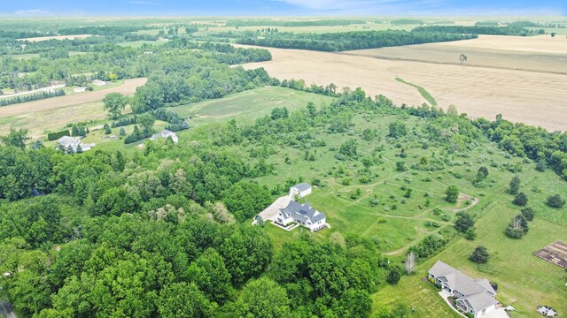 2958 S Edgar Rd, Mason, MI 48854 - aerial overview of property's location with rural landscape