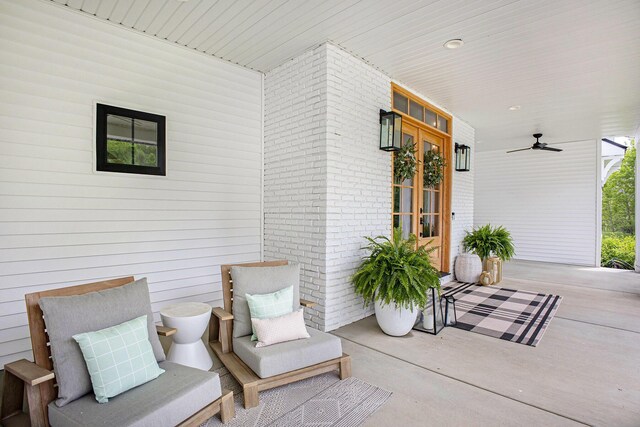 2958 S Edgar Rd, Mason, MI 48854 - porch with a ceiling fan