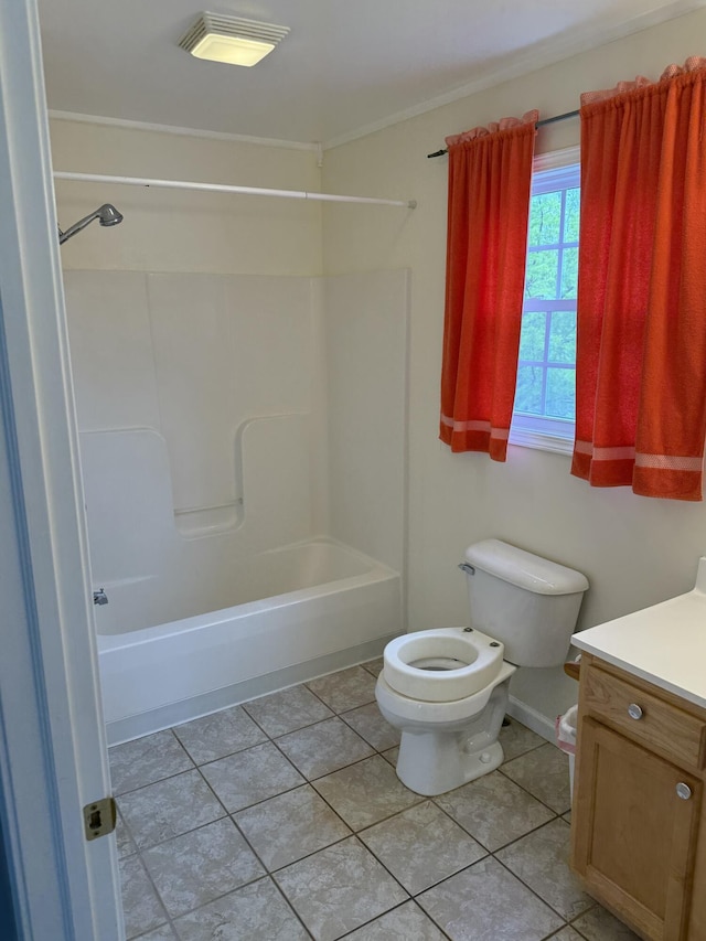 12 Picardy Pl, Hillsdale, MI 49242 - full bath featuring vanity, toilet, shower / washtub combination, and tile patterned floors