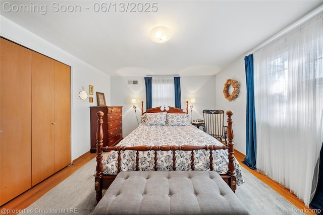 713 Claremont St, Dearborn, MI 48124 - bedroom featuring light wood finished floors and a closet