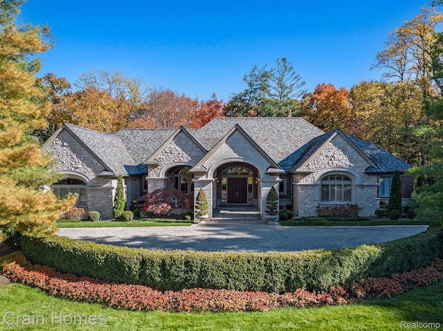 20 Hidden Rdg, Bloomfield Hills, MI 48304 - french country style house featuring stone siding