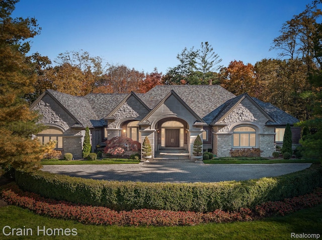 20 Hidden Rdg, Bloomfield Hills, MI 48304 - view of front of property featuring stone siding
