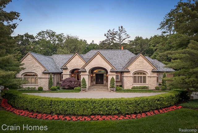 20 Hidden Rdg, Bloomfield Hills, MI 48304 - french country inspired facade featuring stone siding