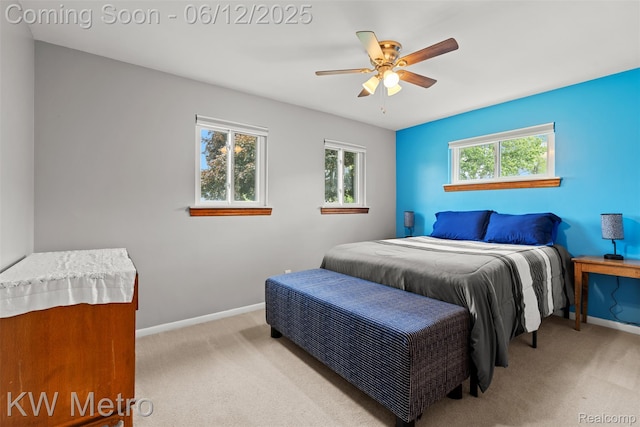 20320 Martin Rd, Saint Clair Shores, MI 48081 - bedroom featuring light colored carpet and a ceiling fan