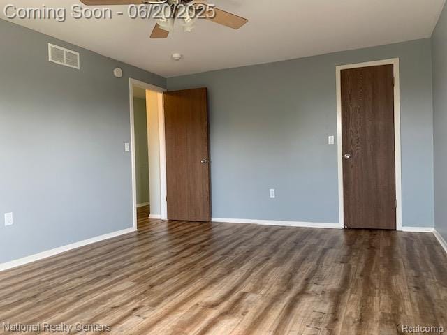 2041 N Arbor Way Dr Unit 71, Canton, MI 48188 - empty room featuring ceiling fan and wood finished floors