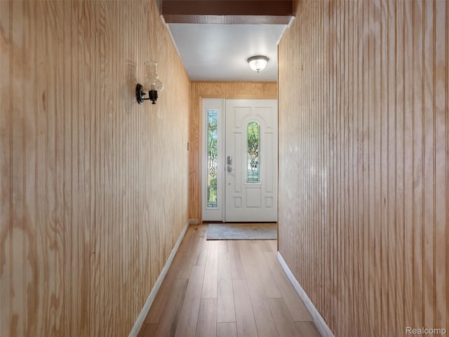 28212 Shock St, Saint Clair Shores, MI 48081 - doorway to outside with wood-type flooring and baseboards