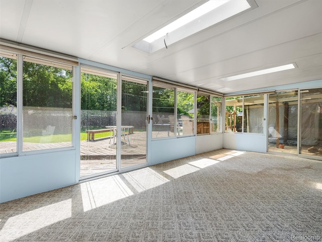 28212 Shock St, Saint Clair Shores, MI 48081 - unfurnished sunroom featuring a skylight and healthy amount of natural light