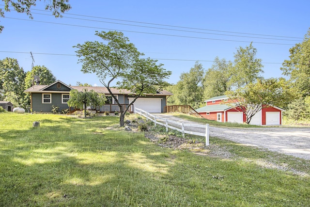 14894 L Dr N, Marshall, MI 49068 - view of yard with a detached garage and driveway