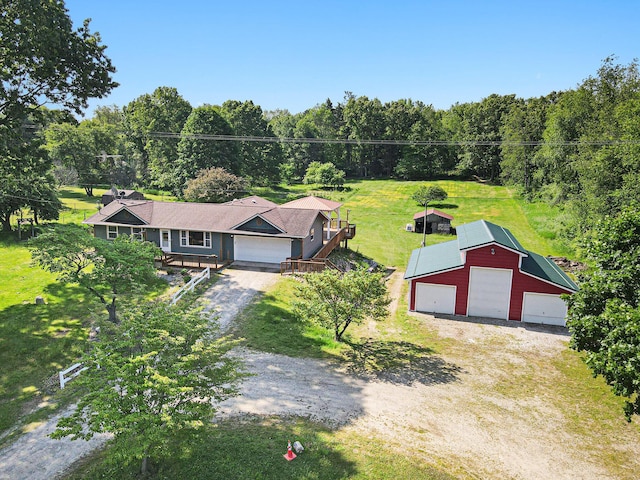 14894 L Dr N, Marshall, MI 49068 - view from above of property featuring a heavily wooded area