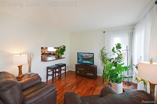 43475 Deborah Dr, Sterling Heights, MI 48313 - living room with wood finished floors and baseboards