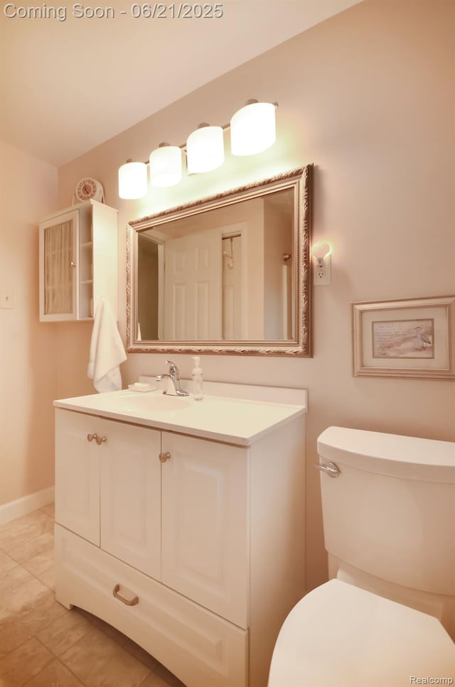 43475 Deborah Dr, Sterling Heights, MI 48313 - half bath with vanity and tile patterned floors