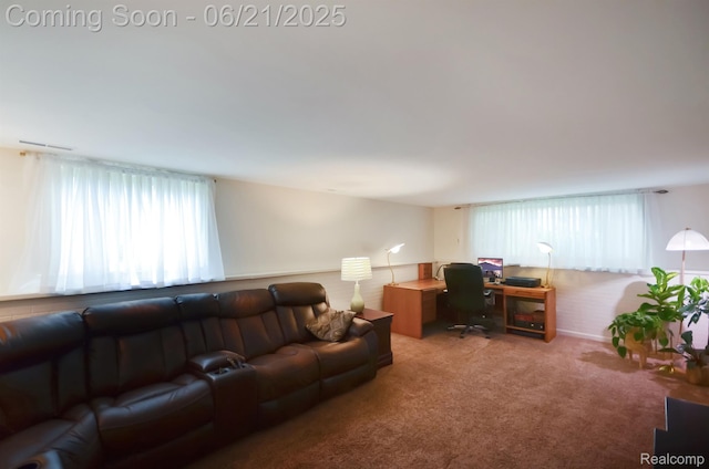 43475 Deborah Dr, Sterling Heights, MI 48313 - living room featuring an office area and carpet floors