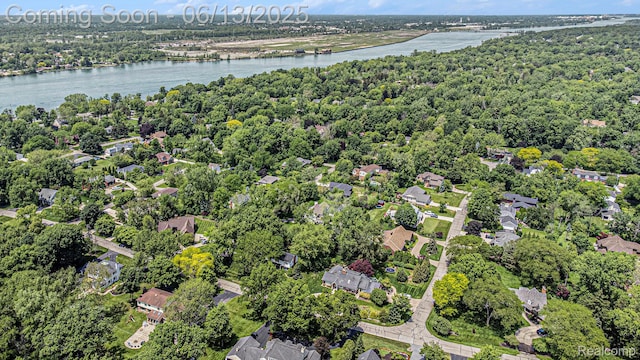 9875 Island Dr, Grosse Ile, MI 48138 - aerial overview of property's location featuring a nearby body of water