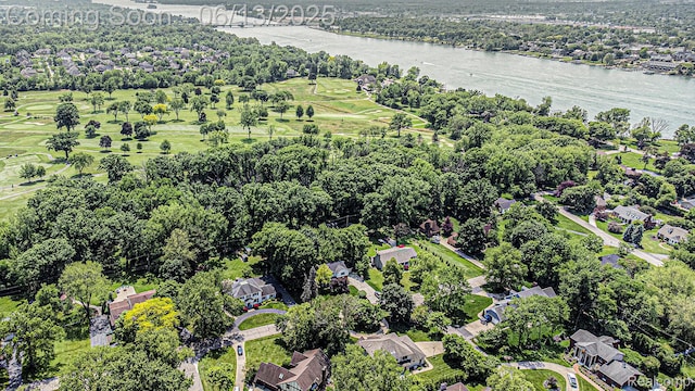 9875 Island Dr, Grosse Ile, MI 48138 - aerial view of residential area featuring a large body of water and a notable bridge