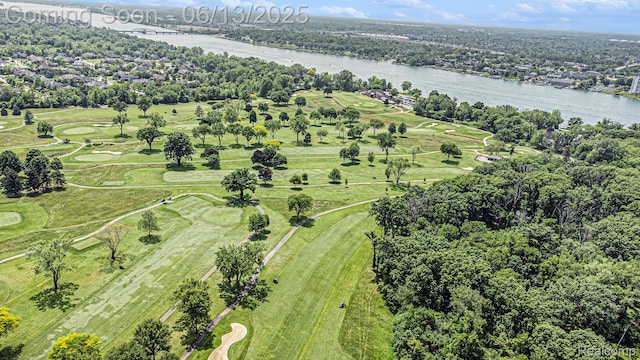 9875 Island Dr, Grosse Ile, MI 48138 - aerial view of property and surrounding area with a nearby body of water
