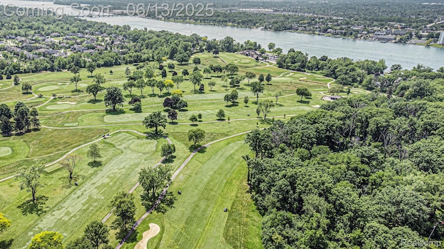 9875 Island Dr, Grosse Ile, MI 48138 - drone / aerial view of a nearby body of water and a golf course