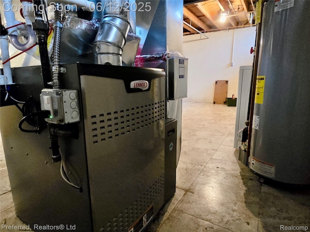 9498 Bassett St, Livonia, MI 48150 - utility room featuring water heater