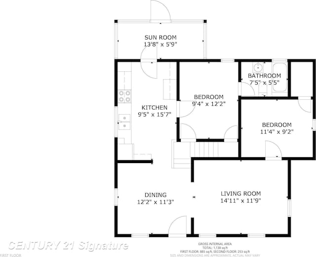 107 E Johns St, Durand, MI 48429 - room layout