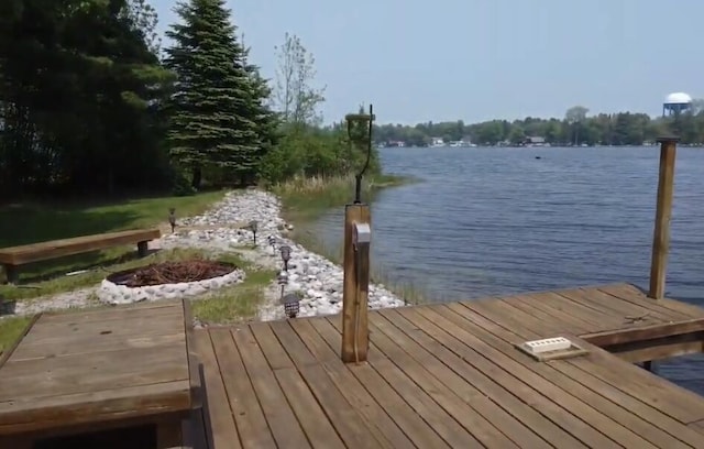 7484 Cedar Lake Rd, Oscoda, MI 48750 - dock area with a water view