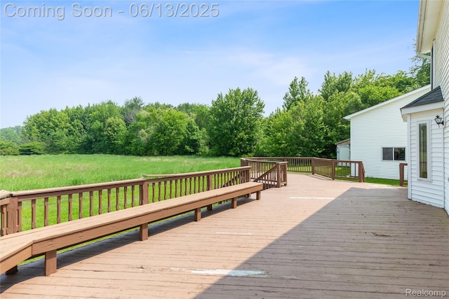 12172 Rynn Rd, Emmett, MI 48022 - wooden terrace with a lawn
