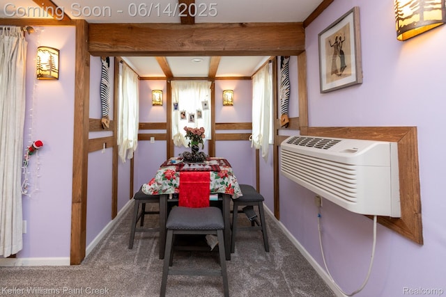 7359 Mckinley, Center Line, MI 48015 - carpeted dining room with beam ceiling and baseboards