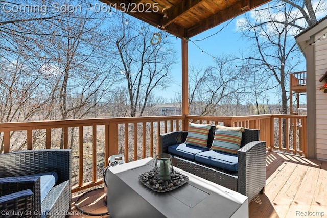 619 Winwood Cir, Walled Lake, MI 48390 - wooden deck featuring an outdoor living space