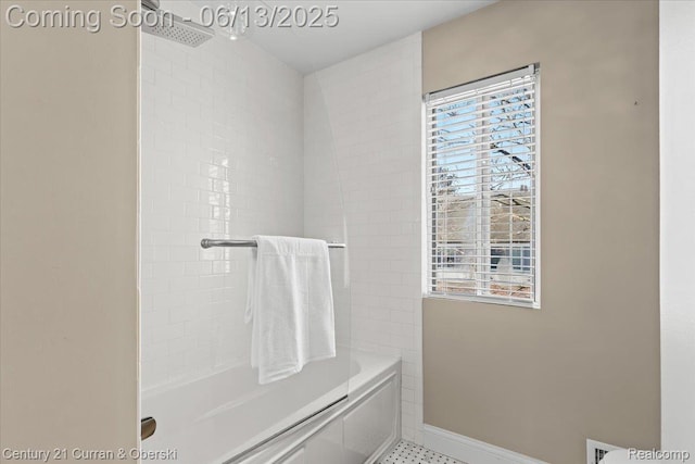 619 Winwood Cir, Walled Lake, MI 48390 - full bath with healthy amount of natural light and tub / shower combination