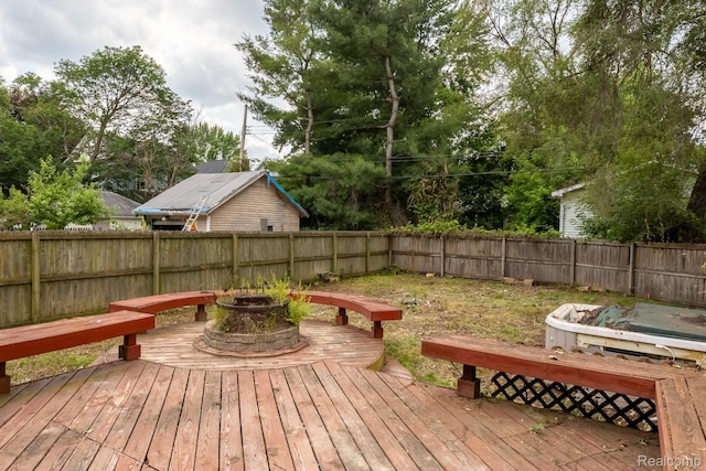 218 Clifford St, Lansing, MI 48912 - wooden deck featuring a fenced backyard