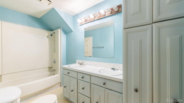 218 Clifford St, Lansing, MI 48912 - full bathroom featuring double vanity and shower / bathtub combination