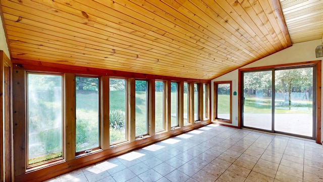 160 Wire Line Rd, Caro, MI 48723 - unfurnished sunroom with vaulted ceiling and wood ceiling
