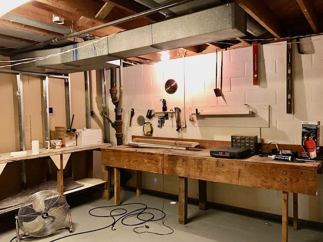 66223 Grey Lake Rd, Sturgis, MI 49091 - unfinished basement with a workshop area