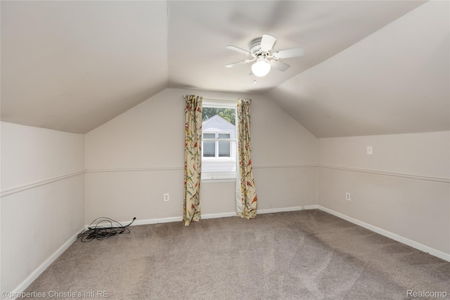 545 E Maplehurst St, Ferndale, MI 48220 - bonus room featuring ceiling fan, carpet floors, and lofted ceiling