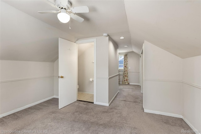 545 E Maplehurst St, Ferndale, MI 48220 - bonus room with carpet floors, lofted ceiling, and a ceiling fan