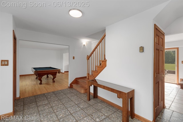 8173 Earhart Rd, South Lyon, MI 48178 - playroom with pool table and baseboards