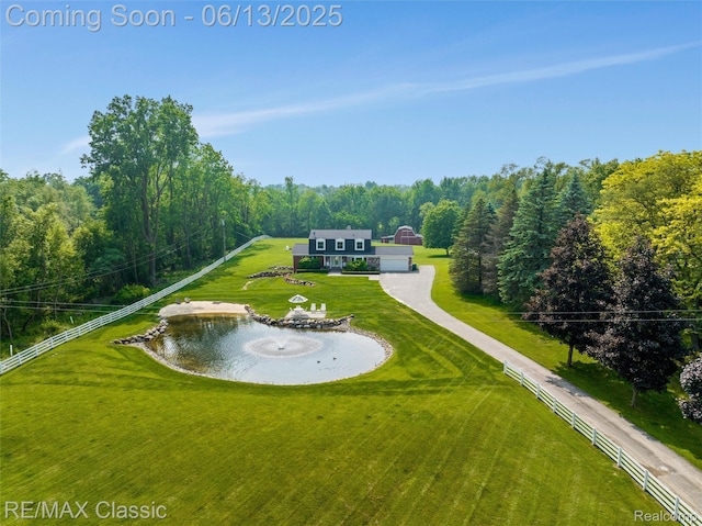 8173 Earhart Rd, South Lyon, MI 48178 - aerial view of property and surrounding area with a forest