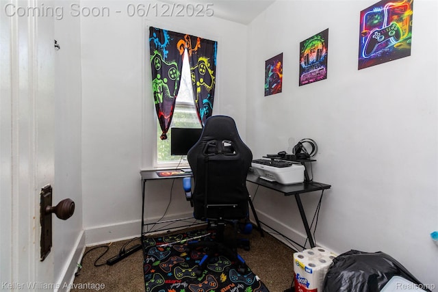 319 Marlborough St, Detroit, MI 48215 - carpeted home office featuring baseboards
