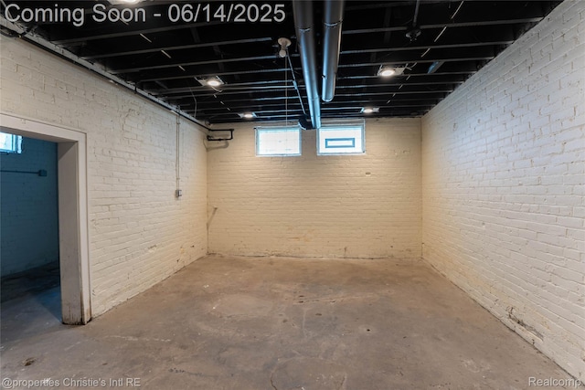 8604 La Salle Blvd, Detroit, MI 48206 - basement with brick wall