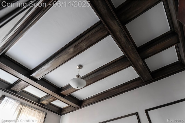 8604 La Salle Blvd, Detroit, MI 48206 - detailed view of coffered ceiling and beam ceiling