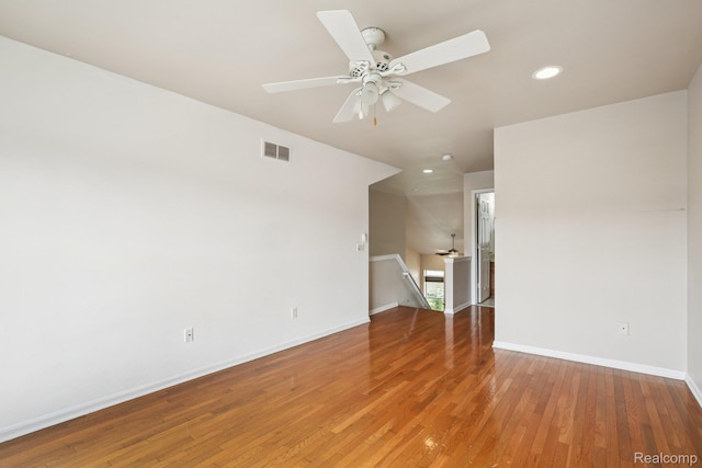 3871 Elvera Ln, Warren, MI 48092 - spare room with ceiling fan, light wood-style flooring, and recessed lighting