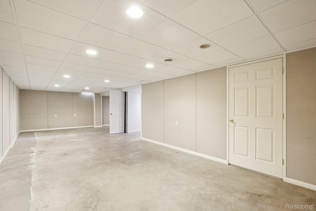 3871 Elvera Ln, Warren, MI 48092 - finished basement with recessed lighting and a drop ceiling