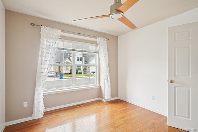 3871 Elvera Ln, Warren, MI 48092 - spare room with ceiling fan and wood-type flooring