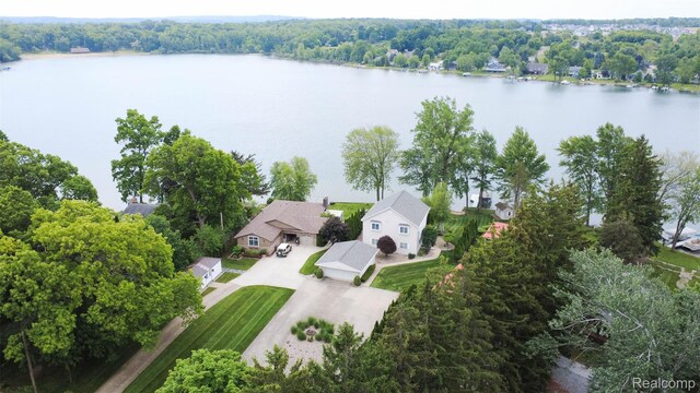 6081 Byram Lake Dr, Linden, MI 48451 - aerial view of a large body of water
